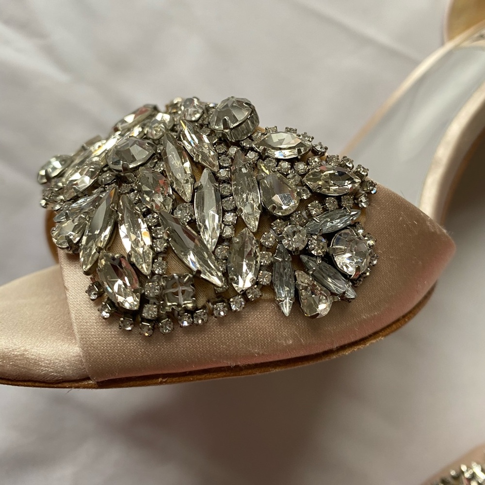 Badgley Mischka Hansen Jeweled Heel sz 6.5 - Picture 7 of 8